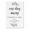 Eucalyptus Wedding One Day Away Welcome
