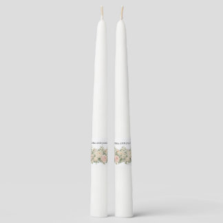 Eucalyptus Wedding Pair of Taper Candles
