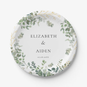 Eucalyptus Wedding Paper Plates