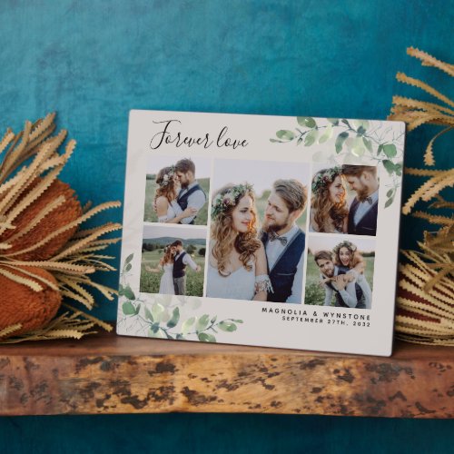 Eucalyptus Wedding Photo Collage Keepsake