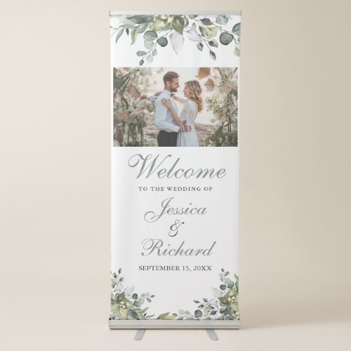 Eucalyptus Wedding PHOTO Retractable Banner