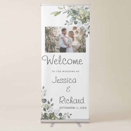 Eucalyptus Wedding PHOTO Retractable Banner