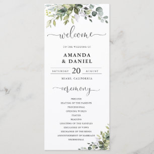Eucalyptus Wedding Program