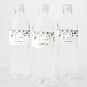 Eucalyptus Wedding Reception Water Bottle Label