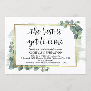 Eucalyptus Wedding Rehearsal Dinner Invitation