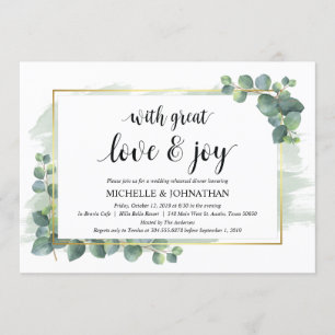 Eucalyptus Wedding Rehearsal Dinner Invitation
