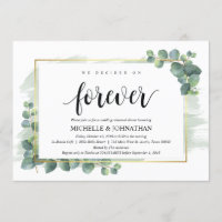 Eucalyptus Wedding Rehearsal Dinner Invitation
