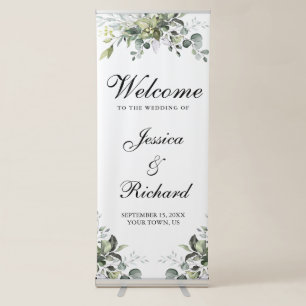 Eucalyptus Wedding Retractable Banner