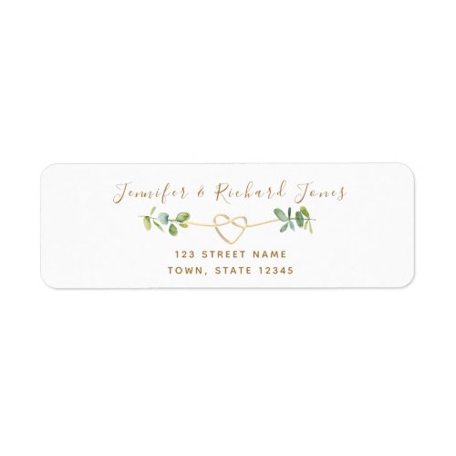 Eucalyptus Wedding Return Address Label