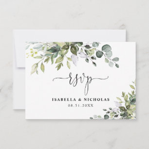 Eucalyptus Wedding RSVP Card