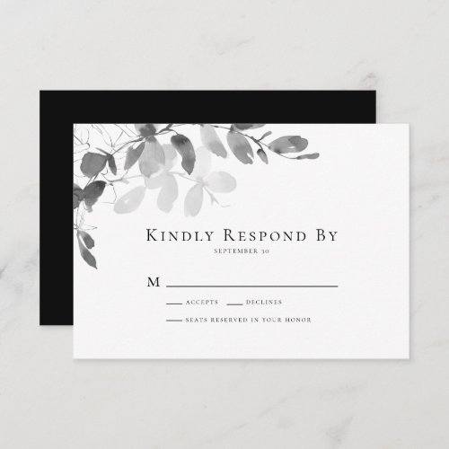 Eucalyptus Wedding RSVP Card