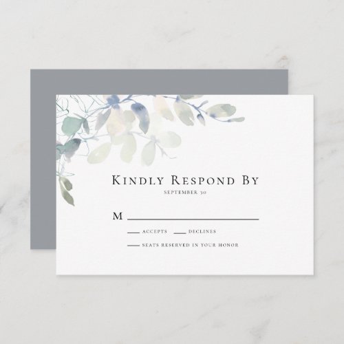 Eucalyptus Wedding RSVP Card