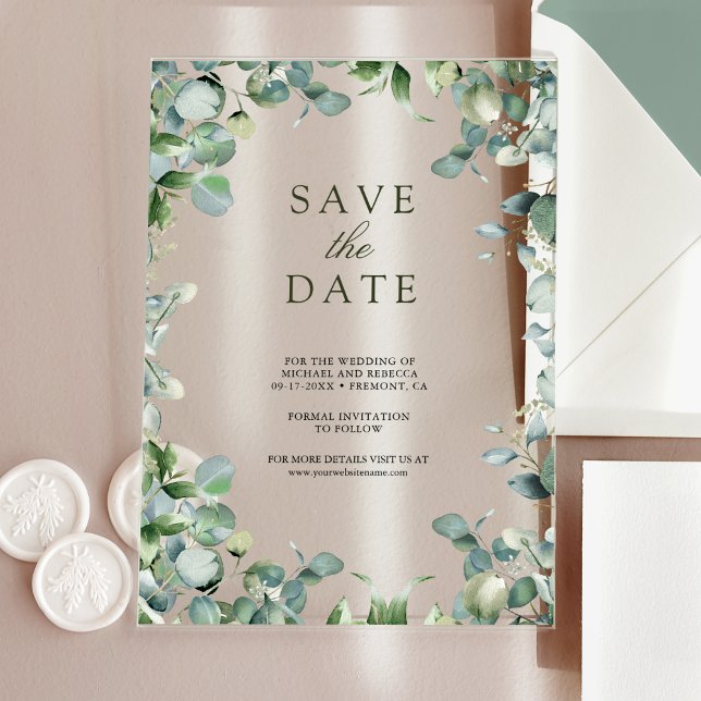 Eucalyptus Wedding Save the Date (Creator Uploaded)