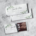 Eucalyptus Wedding Save The Date Custom Candy Bars<br><div class="desc">Let your friends and family know that you have set a date for your wedding with this beautiful watercolor eucalyptus Save the Date design. This design form part of a co-ordinated wedding suite which is available in our store.</div>