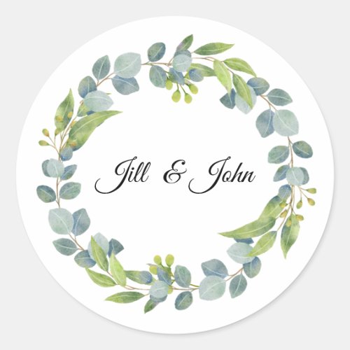 Eucalyptus Wedding Seal Sticker For Envelope