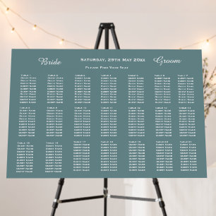 Eucalyptus Wedding Seating Chart Foam Board