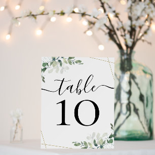 Eucalyptus Wedding Table Number Foam Board