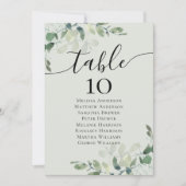 Eucalyptus Wedding Table Seating Chart (Front)