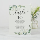 Eucalyptus Wedding Table Seating Chart (Standing Front)