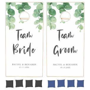 Eucalyptus Wedding Team Bride Team Groom Game