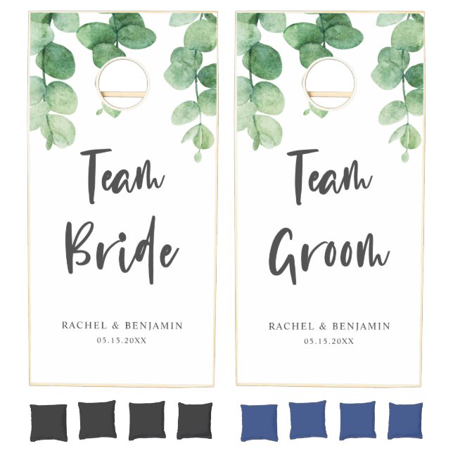 Eucalyptus Wedding Team Bride Team Groom Game (Set)