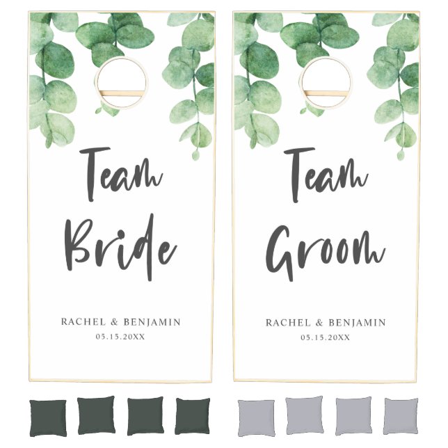 Eucalyptus Wedding Team Bride Team Groom Game (Set)