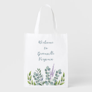 Eucalyptus Wedding Welcome Grocery Bag