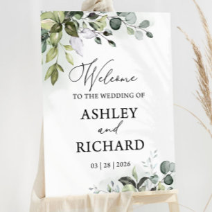 Eucalyptus Wedding Welcome Poster Sage Green Weddi