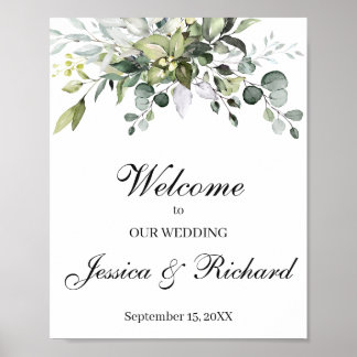 Eucalyptus Wedding Welcome Poster Sign