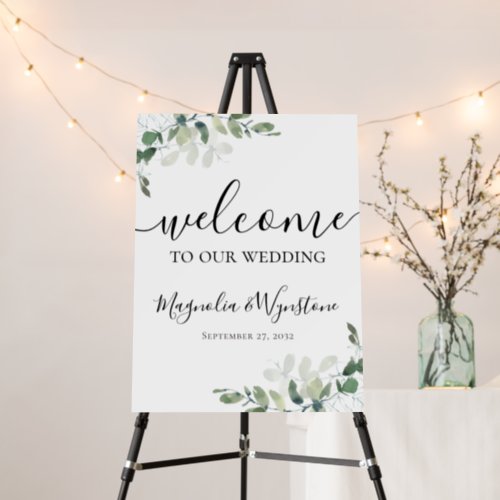 Eucalyptus Wedding Welcome Sign