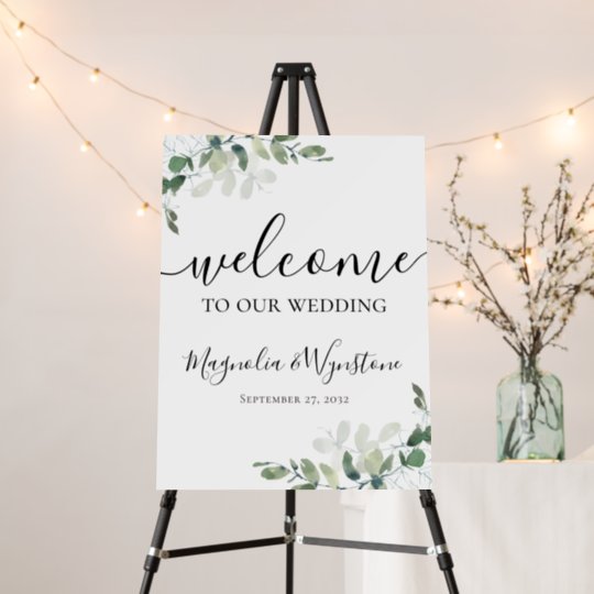 Eucalyptus Wedding Welcome Sign | Zazzle.com