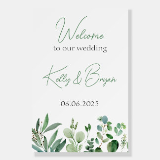 Eucalyptus Wedding Welcome Sign