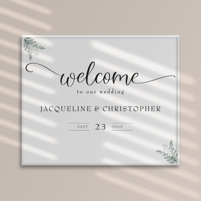  Eucalyptus Wedding Welcome Sign (Creator Uploaded)