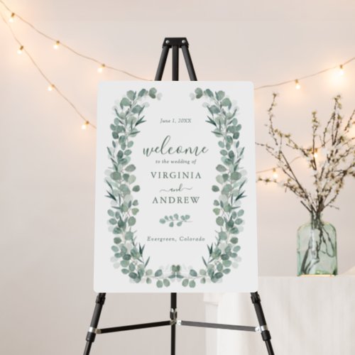 Eucalyptus Welcome Wedding Sign