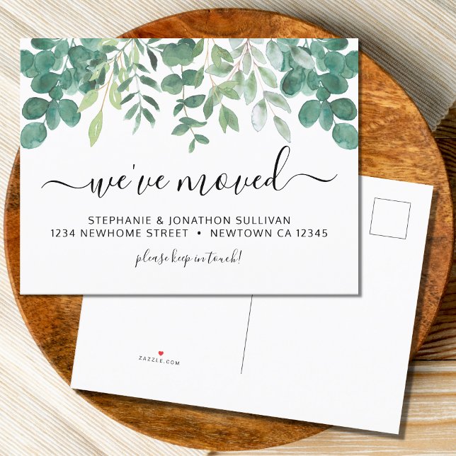Eucalyptus We've Moved  Announcement Postcard (Creator Uploaded)