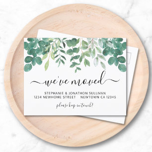 Eucalyptus We've Moved Moving Announcement Postcard