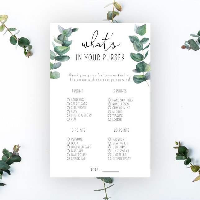 Eucalyptus - What's in your purse game (Creator Uploaded)