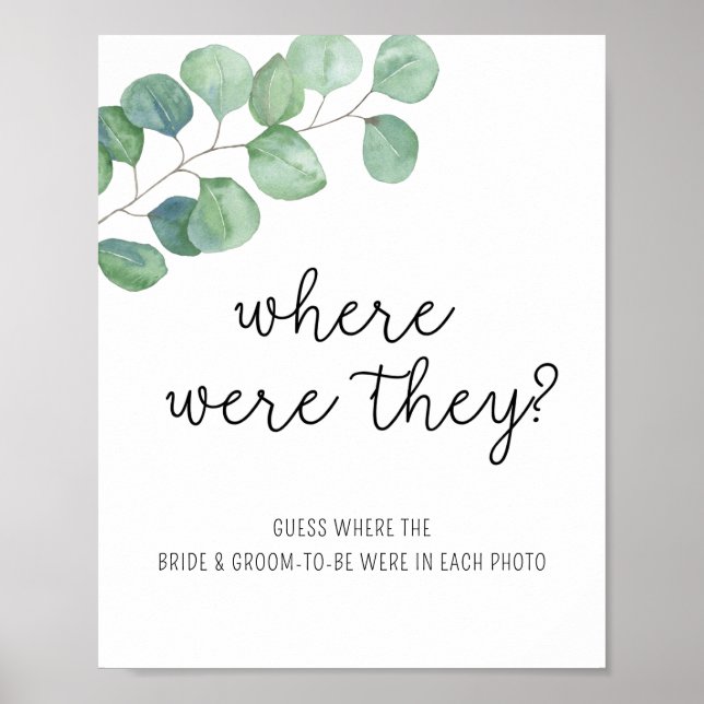 Eucalyptus - Where Were They Poster (Front)