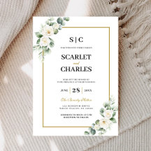Eucalyptus White Rose Greenery Floral Wedding