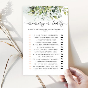 Eucalyptus Who Said It Mommy or Daddy game