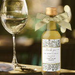 Eucalyptus Winter Greens Thank You Wedding Mini Wine Label<br><div class="desc">These miniature wine labels are a beautiful thank you gift for family, special guests, and members of your bridal party - or simply for making your wedding reception more beautiful. They feature a beautiful and rustic design with hand painted watercolor sprigs of eucalyptus leaves, pine branches, and winter greenery in...</div>