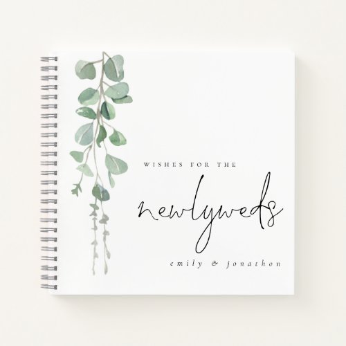 Eucalyptus Wishes for Newlyweds Guest Book