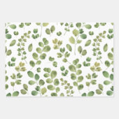 Eucalyptus Wrapping Paper Flat Sheet Set of 3 (Front 3)