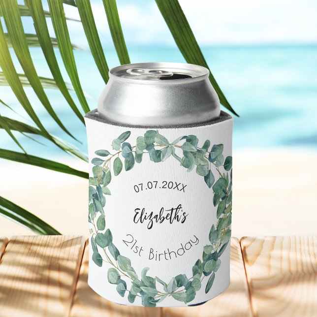 Eucalyptus wreath birthday can cooler (Creator Uploaded)