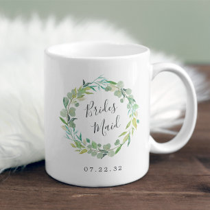 Eucalyptus Wreath Bridesmaid Coffee Mug
