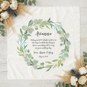 Eucalyptus Wreath Flower Girl Poem Scarf