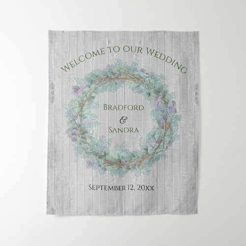 Eucalyptus Wreath Greenery Wedding Favors  Matchbo Tapestry