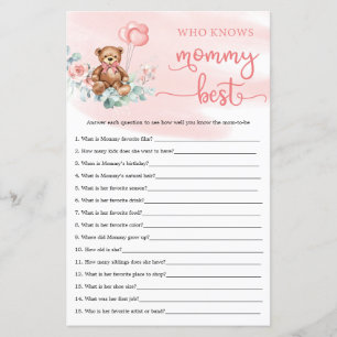 Eucalyptus Wreath Teddy Bear Baby Shower game