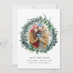 Eucalyptus Wreath Wedding Save the Date