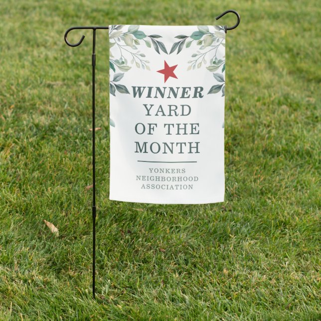 Eucalyptus Yard of the Month Winner Club Award Garden Flag (In SItu)